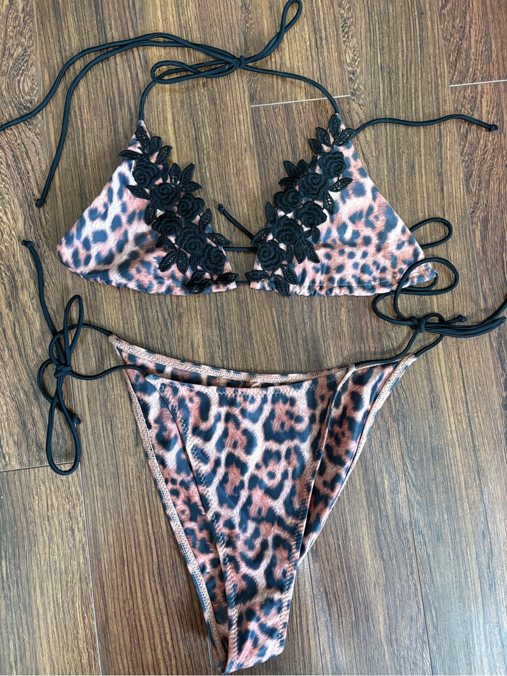 Tiger Mist leopard and lace bikini